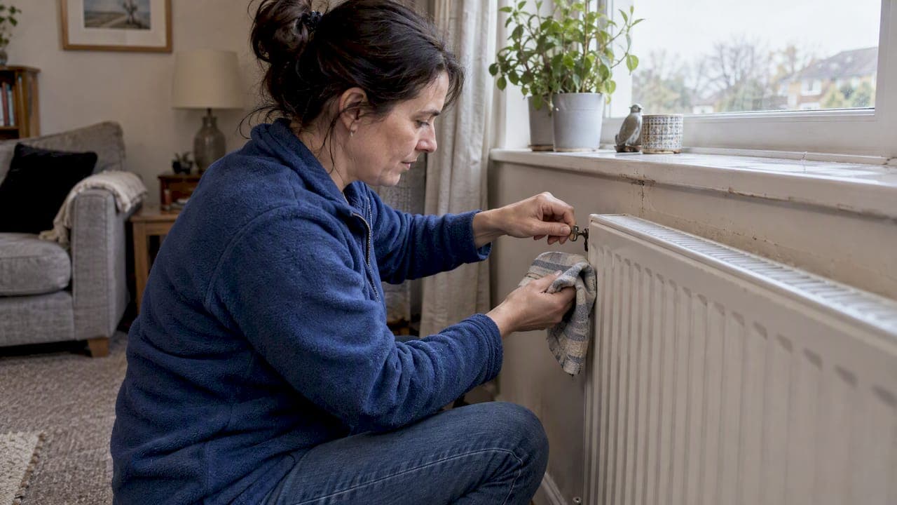Ten Minute Radiator Bleed Clears Air in Central Heating for UK Homes